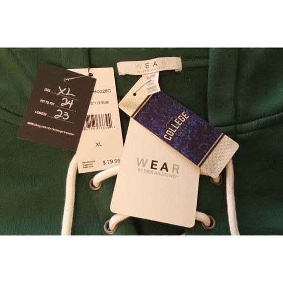 University of Miami Hurricanes Wear by Erin Andrews Pullover Hoodie Women's XL - Picture 5 of 6